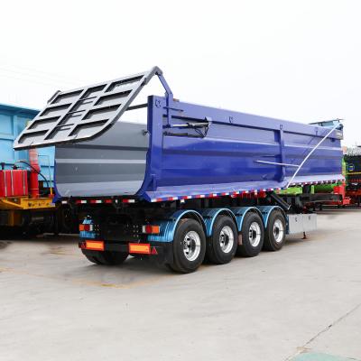 China Radial Tire Design 6×4 Drive Wheel Hydraulic Telescopic Cylinder 4 Axle Semi Trailer for sale