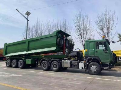 China Capacidad de carga alta 30t remolque trasero de camión de descarga remolque con remolque con remolque con neumáticos 12r22.5 en venta