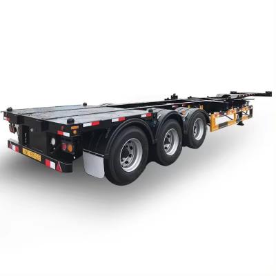 China Zy-Achse 2/3 Achsen Flachbett/Flachdeck/Flachdeck 20/40 Fuß Container/Trockngüter Pan Halbanhänger Stahl Lkw Halbanhänger zu verkaufen