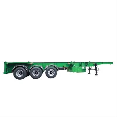 China 20FT 40FT Self-dumping Skeleton Container Chassis Semi Truck Trailer for sale