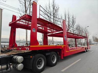 China Ausgestattet mit ABS 6-12 Einheiten Cdv MPV SUV Hydraulischer Lieferwagen Doppeldeckfahrzeugträger Semi-Trailer zu verkaufen