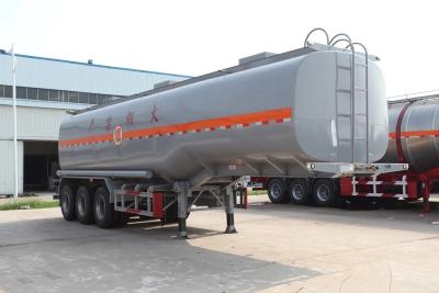 China 3 assen brandstoftank Halve aanhanger 42000L Olie tank aluminium tank aanhanger in één Te koop