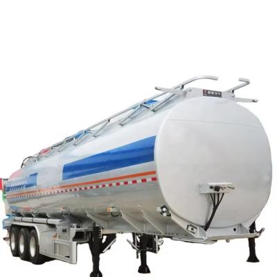 China 45000L 5454 Shiny Aluminum Alloy Oil Tank Trailer 3 Axle Aluminum Fuel Tank Semi Trailer for sale