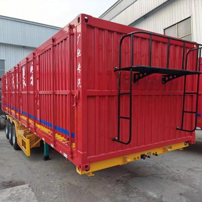 China Tri Axles Agricultural Semi Trailer with Warehouse Side Barn and Animal Carrying Truck for sale