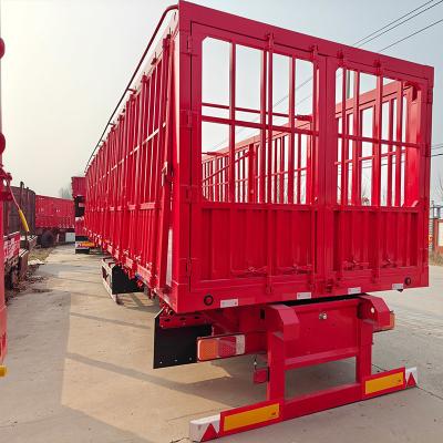 China Double-Coin Optional 3 Axles Fence Cargo Semi Trailer for Competition for sale