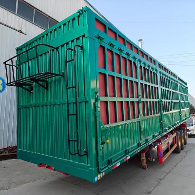 Cina 003 3 assi 30cm2 50toni Fence Cargo Truck Trailer per il trasporto di bestiame in vendita