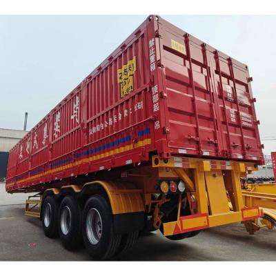 China 13000*2500*3250mm 3 Axles Grain Transport Fence Semi Trailer Cargo Stake Semi Trailer for sale