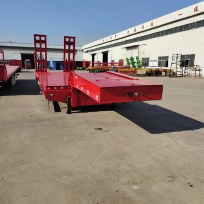 China Rigid Suspension Two Line Four Axle Lowbed Semi Trailer with Wabco Braking Valve for sale