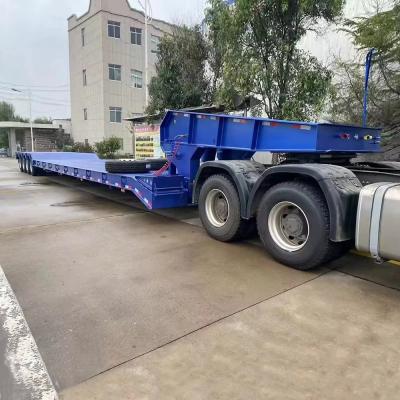 China 3 assen 50 ton 60 ton Gooseneck Low Bed Lowboy Semi Trailer 40FT Lowbed Trailer Te koop