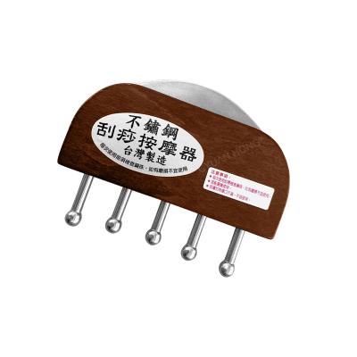 China FREE SHIPPING Asia Beauty Care Body Metal GuaSha Wooden Board Massage Tool for Head Scalp Waist Leg Neck for sale