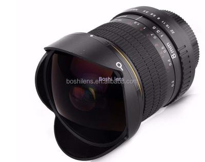 China 8.0mm full frame f3.5 dslr camera lens fisheye lens ultra wide angle fisheye lens for sale