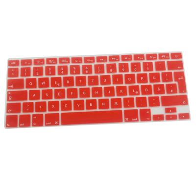 China Laptop Keyboard Custom Colorful EU Version German Silicone Keyboard Cover Skin Protector for Macbook Air pro Retina for sale