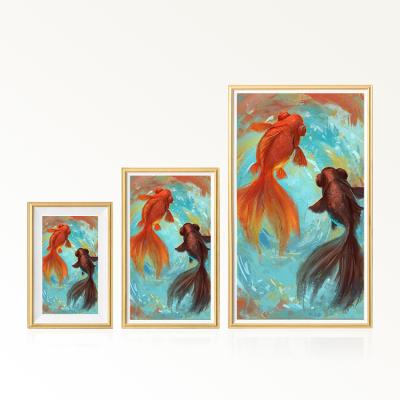 China Smart Wifi Handcrafted Matte Anti-Glare Oil Painting Screen Picture Digital Photo Art Frame Video With HD Lossless Gamma Atomization for sale