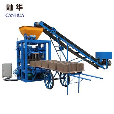 China Building Material Shops Semi Automatic Concrete Cement Brick Making Machine Equipment Paver Block Machine QT4-24 for sale