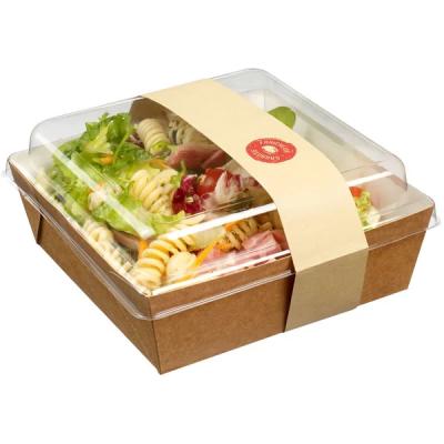 China Paper Lunch Box Hot Sale Recycled Packaging Materials Food Take Away Paper Lunch Box With Lid for sale