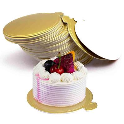 China Disposable Greaseproof Gold Cardboard Cake Boards Base Round Pastry Mini Cake Tray Boards for sale