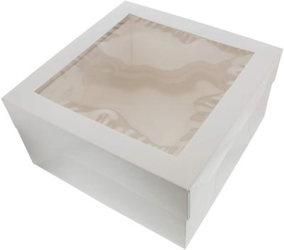 China Recycled White Custom Materials Bakery Box With Clear Window for sale