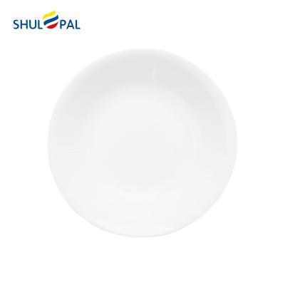 China Sustainable Scratch Resistant Nordic Style 5 1/2 Inches Elegant Opal Glass Soup Plate For Hotels for sale