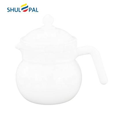 China Sustainable Tableware 1.5L Heat Resistant Opal Glass Teapot for sale