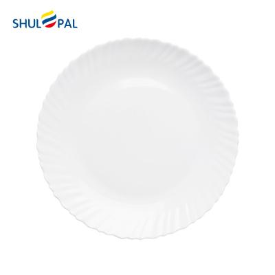 China Hot Selling Unbreakable Heat Viable Opal Glass Plates Dessert Plates 7 1/2 Inch Restaurant For Picnic for sale