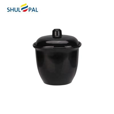 China Sustainable Glassware Heat Resistant Black Opal Sugar Bowl for sale