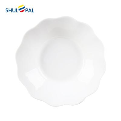 China Whosale 8inch Viable Scratch Resistant Market Dishware Soup Plates Opal Opaque Glass Nordic Plates for sale