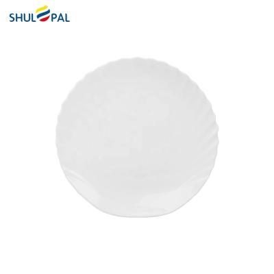 China Sustainable Hot Selling Shell Shape Tempered Opal Glass Soup Dish for sale