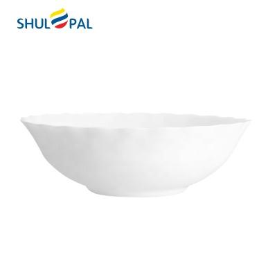 China High Viable 10 Inch Thermal Shock Resistant Opal Glass Salad Bowl for sale