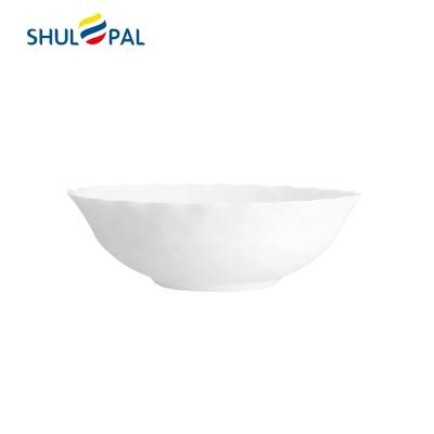 China Easy clean 9 inch Opal Glass less breakage tempered glass salad bowl fully for sale