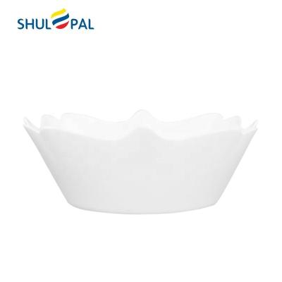 China New production viable 10 inch white opal glass salad bowl for sale