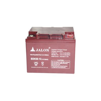 China Best Quality Maintenance Free Lead Acid Deep Cycle Guangzhou Operation Battery 12v 38ah Solar Backup Battery For Solar System for sale