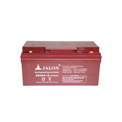 China Maintenance Free Operation Jalon Factory Price Gel Storage Battery 12v 65ah 12v Solar Battery 65ah for sale