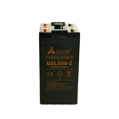 China Best price for rechargeable battery 2V 500AH AGM maintenance free battery operation in solar energy storage systems for sale