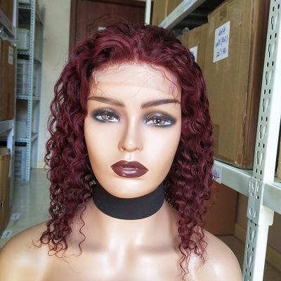 China Silky Straight Wave Short Bob Wig Human Hair Wig High Quality Curly Hair Lace Front Lace Headgear Brazilian Deep Wave 4X4 Lace Up Hair Wigs for sale