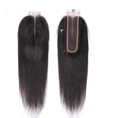 China Human Hair Bundles 2*6 Straight Human Hair Lace Closure Block Headband 100% Virgin Hair Malaysian Blonde Hair Bundles for sale