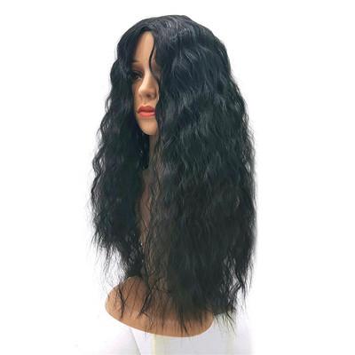 China Long Curly Silky Straight Natural Black Wave Wig Full Lace Hair Wig Lace Headpiece Wholesale Wholesale for sale