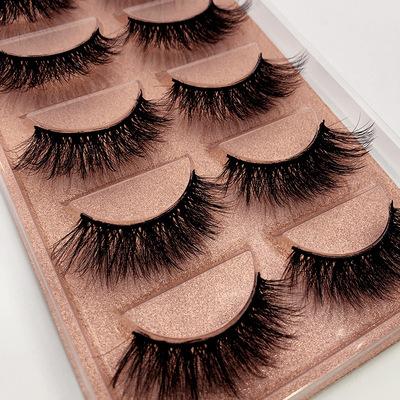 China Natural False 3D Eyelashes 5 Pairs Set Natural Thick Eyelashes Boxed Eyelashes for sale