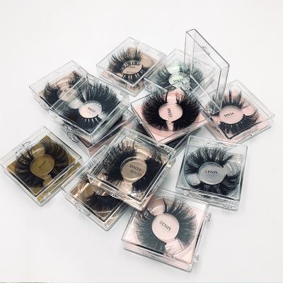 China Waterproof Fluffy Eyelashes 8D Thick False Eyelashes 25Mm Mink Eyelashes 27Mm for sale