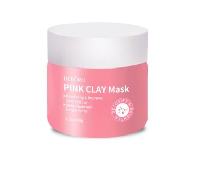 China Hot Sale Acne Treatment Face Maskss Moisturizing Hydration Skin Whitening Mud Pink Clay Face Maskss for sale