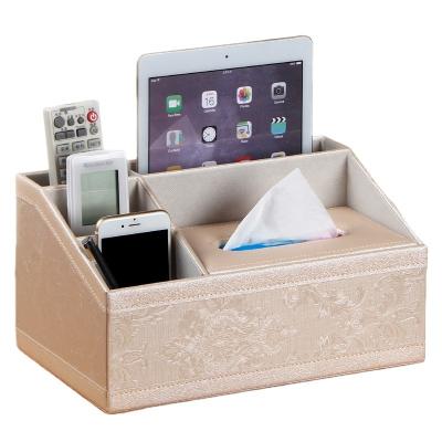 China Handmade Home Use Leather Tissue Box Lid Paper Holder Storage Organizer for sale