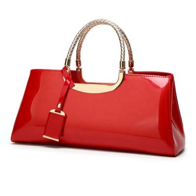 China Fashion Sharemore High Gloss Leather Cosmetic Bags Girl Ladies Bags Women Social Handbags for sale