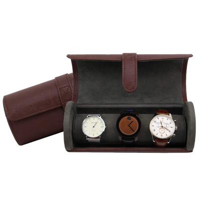 China Wholesale Handmade Travel Watch Roll Custom Logo Watch Box For Gift for sale