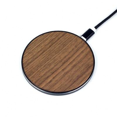 China Various Shape 15W 10W Wooden Wireless Phone Charger Wood Wireless Chargers Wooden Phone Charger Bamboo for sale