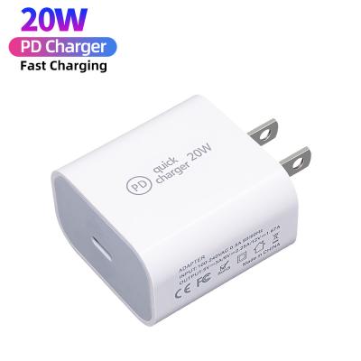 China New tecnologia 20w fast charger type mobile phone palladium thin portable wall c cell phones usb chargers for iphone for sale