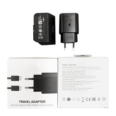 China Bestselling Mobile Phone USB C Power Adapter 25w Type 2022 Euro C Wall Charger Mobile Phone US Plug Adapter for sale