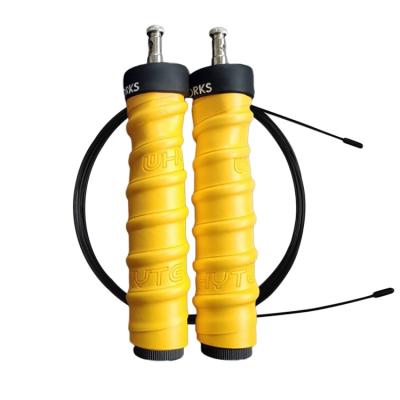 China Wellshow Portable Durable Sports Weighted Jump Rope Jump Rope High Speed ​​Weighted Cable Fitness Training Cardio for sale