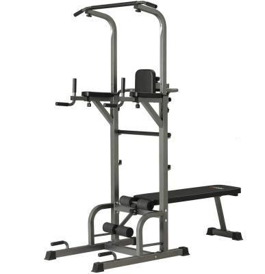 China Wellshow High-Grade Steel Multifunctional Pull Up Bar Rack Power Tower Fitness Power Tower Dip Station with Bench for sale