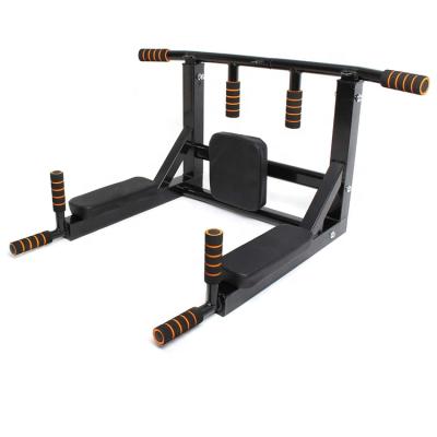 China Wellshow Comfortable Sport Wall Mounted Pull Up Bar Chin Up Bar Multifunctional Dip Station for Indoor Home Gym Workout Training for sale