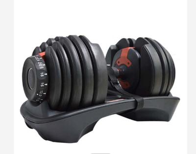 China WellShow Steel Manufacturer Weightlifting 24kg/40kg Wholesale Hot Selling Fitness Adjustable Dumbbell For Fitness for sale