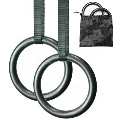 China Wellshow ABS+Plyester Adjustable Sport Rings Straps And Metal Gymnastic Plastic Buckles Double Circle Gym Rings For Workout for sale